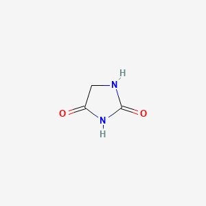 2D Lewis structure of hydantoin