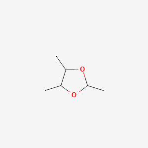 2D Lewis structure of 2,4,5-trimethyl-1,3-dioxolane