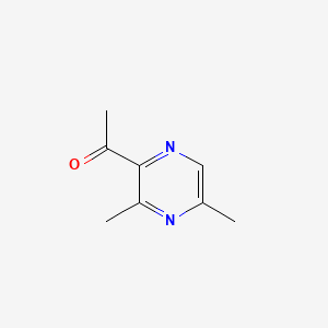 2D Lewis structure of 2-acetyl-3,5-dimethylpyrazine