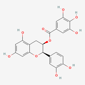 2D Lewis structure of (-)-epicatechin gallate
