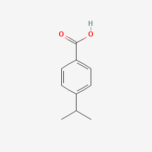 2D Lewis structure of 4-isopropylbenzoic acid