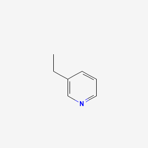 2D Lewis structure of 3-ethylpyridine