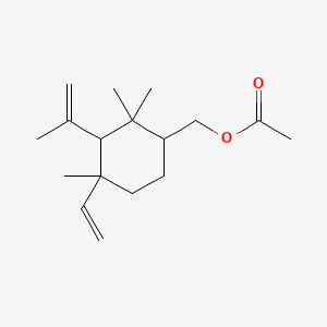 2D Lewis structure of elemol acetate