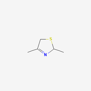 2D Lewis structure of 2,4-dimethyl-3-thiazoline