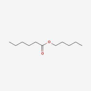 2D Lewis structure of pentyl hexanoate