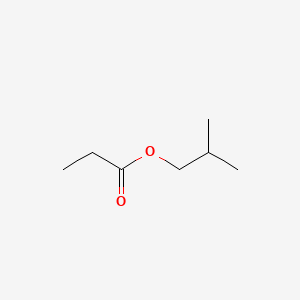 2D Lewis structure of isobutyl propionate