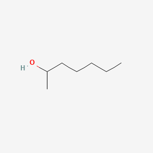 2D Lewis structure of 2-heptanol