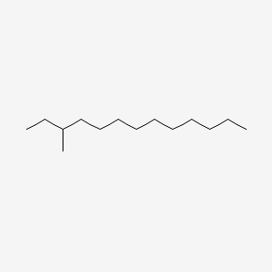 2D Lewis structure of 3-methyltridecane