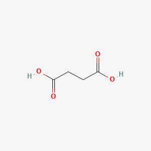 2D Lewis structure of succinic acid