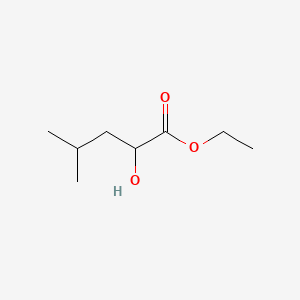 2D Lewis structure of ethyl 2-hydroxy-4-methylpentanoate