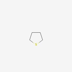 2D Lewis structure of tetrahydrothiophene