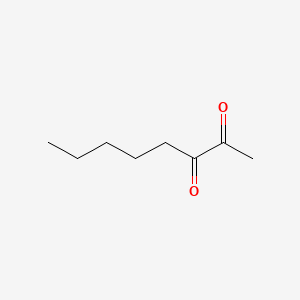 2D Lewis structure of 2,3-octanedione