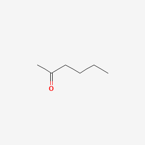 2D Lewis structure of 2-hexanone