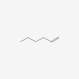 2D Lewis structure of 1-hexene