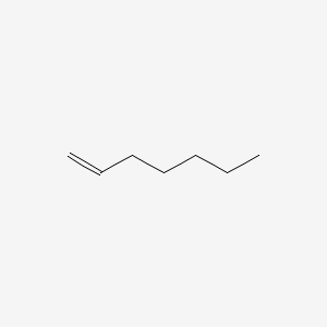 2D Lewis structure of 1-heptene