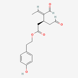 2D Lewis structure of oleocanthal