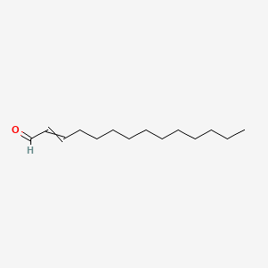 2D Lewis structure of 2-tetradecenal