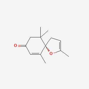 2D Lewis structure of 8,9-dehydrotheaspirone
