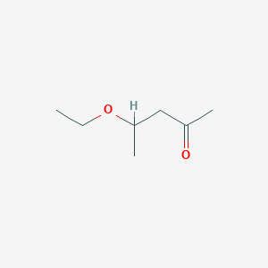 2D Lewis structure of 4-ethoxy-2-pentanone