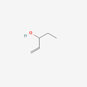 2D Lewis structure of 1-penten-3-ol