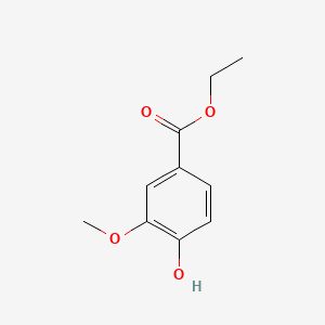 2D Lewis structure of ethyl vanillate