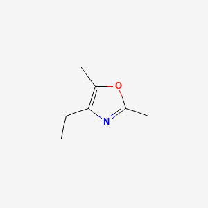 2D Lewis structure of 4-ethyl-2,5-dimethyloxazole