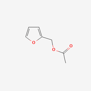 2D Lewis structure of furfuryl acetate