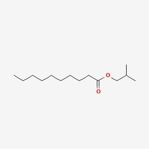 2D Lewis structure of isobutyl decanoate