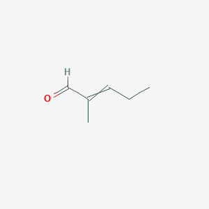 2D Lewis structure of 2-methyl-2-pentenal