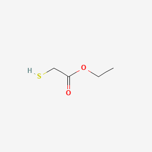 2D Lewis structure of ethyl 2-mercaptoacetate