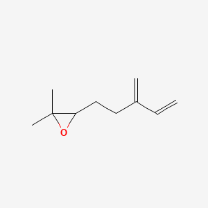 2D Lewis structure of myrcene epoxide
