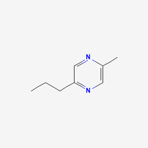 2D Lewis structure of 2-methyl-5-propylpyrazine
