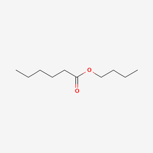 2D Lewis structure of butyl hexanoate
