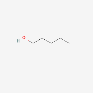 2D Lewis structure of 2-hexanol