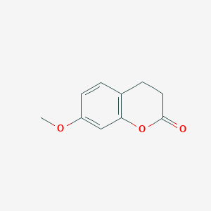 2D Lewis structure of 7-methoxy-2-chromanone