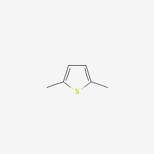 2D Lewis structure of 2,5-dimethylthiophene