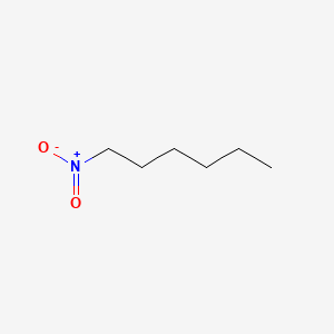 2D Lewis structure of 1-nitrohexane
