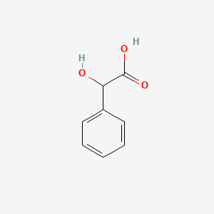 2D Lewis structure of mandelic acid