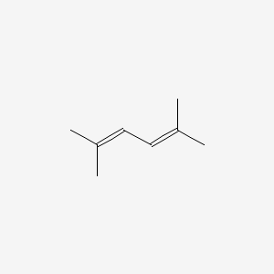 2D Lewis structure of 2,5-dimethyl-2,4-hexadiene