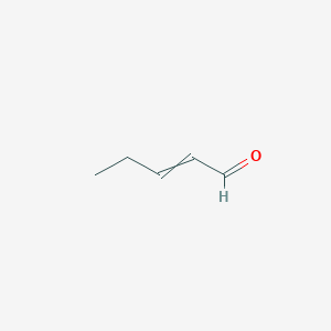 2D Lewis structure of 2-pentenal