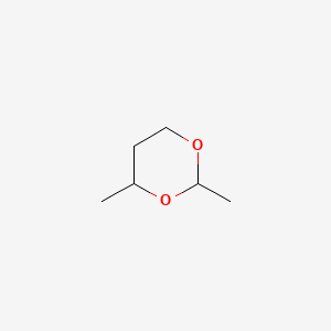 2D Lewis structure of 2,4-dimethyl-1,3-dioxane