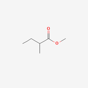 2D Lewis structure of methyl 2-methylbutanoate