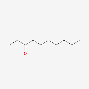 2D Lewis structure of 3-decanone
