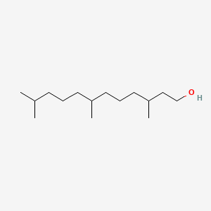 2D Lewis structure of 3,7,11-trimethyl-1-dodecanol