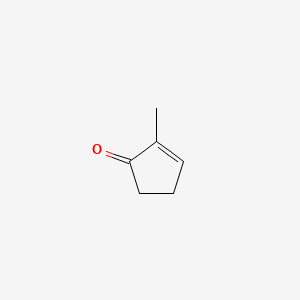 2D Lewis structure of 2-methyl-2-cyclopenten-1-one