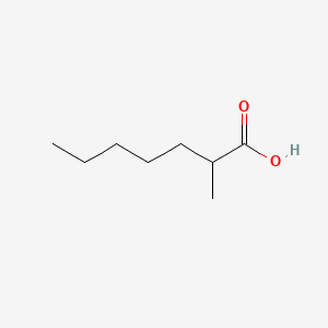 2D Lewis structure of 2-methylheptanoic acid