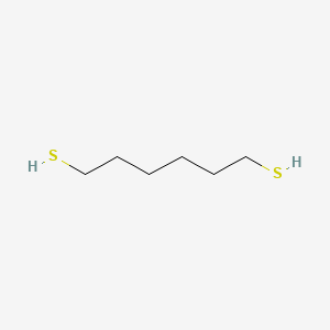 2D Lewis structure of 1,6-hexanedithiol