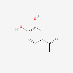 2D Lewis structure of 3,4-dihydroxyacetophenone