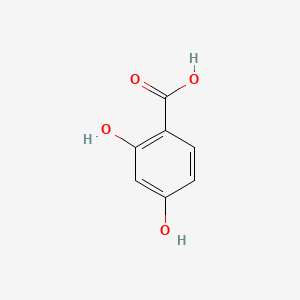2D Lewis structure of 2,4-dihydroxybenzoic acid