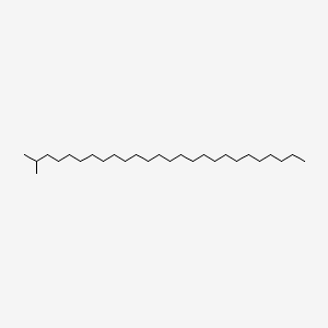 2D Lewis structure of 2-methylhexacosane